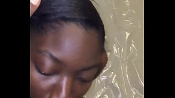 Msebony eats on black cock