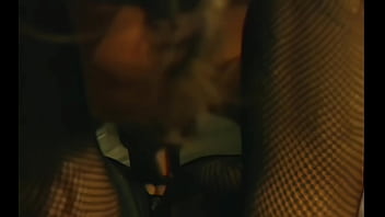 Blonde bomb shell fucks stud wearing a black fishnet bodysuit