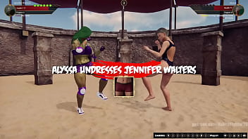 Jennifer vs alyssa nf3d female mma femdom combat