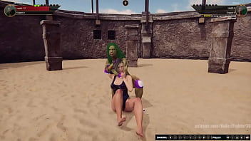 Jennifer vs alyssa nf3d female mma femdom combat