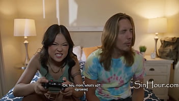 Blackmailed by tiny step sis for spying on step mom