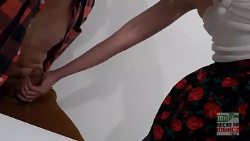 Mexican teen using lingerie and short skirt take me for a quick fuck