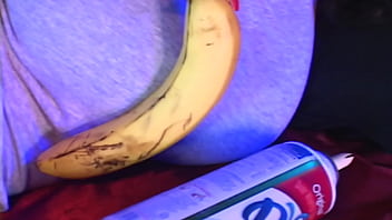 Chocolate my banana busty babe gets her tits and throat fucked