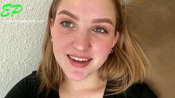 Very nasty girl playing with her mouth