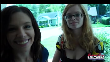 Brunette jamie litton and blonde piper share a cock to ride and get milked