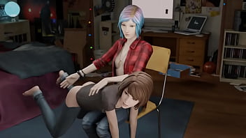 Max gets spanked over the knee by chloe price