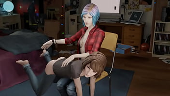 Max gets spanked over the knee by chloe price
