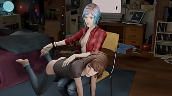 Max gets spanked over the knee by chloe price