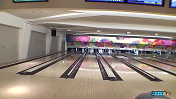 Behind the bowling alley she engaged in oral sex and received the ejaculation she desired fervently