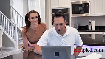 Stepdaughter caught me and just wanted to fuck