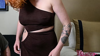 Kat dressing and undressing trying on multiple outfits