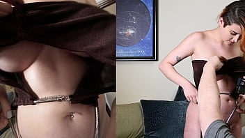 Kat dressing and undressing trying on multiple outfits