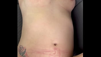 Pretty streetwalker with big tits and a black eye rides an older man in public before taking a load of cum in her mouth