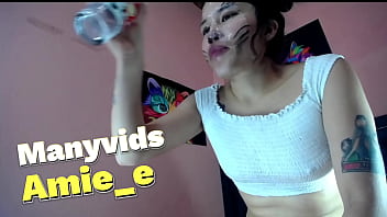 Whore destroying his throat