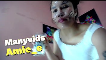 Whore destroying his throat