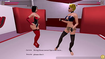 Jacinta vs brenda kinky fight club lesbian sexfight strap on