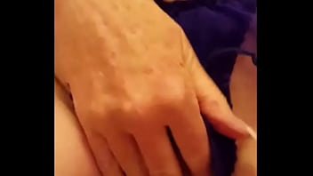 55 year old milf teasing her blonde pussy