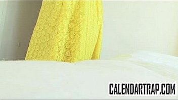 Small tit brunette fingers her tan pussy