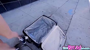 Elsa jean gave her man a deep throat blowjob