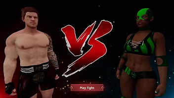 Jerle vs luchabelle nf3d mixed mma combat maledom