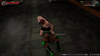 Jerle vs luchabelle nf3d mixed mma combat maledom