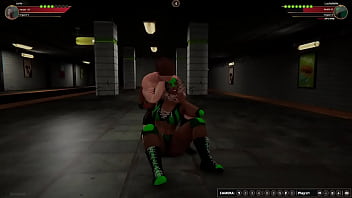 Jerle vs luchabelle nf3d mixed mma combat maledom