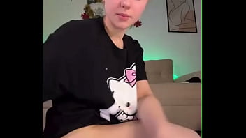 Stretching tight pink pussy