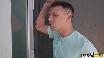 Rubbing oil over big booty