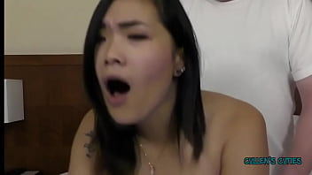 During an interview a hot asian babe loses focus due to an intense distraction it's a reminder that passion can sometim