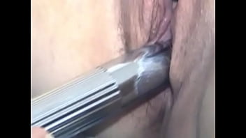 Two sexy housewives dildo pussy on floor and loves it