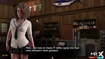 Saleswoman cums behind the counter Saleswoman cums behind the counter