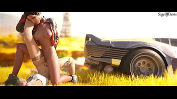 Nonton Panam From Cyberpunk Scissors Her Friend While Out In Public thumbnail