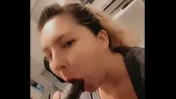 White girl gives hot blowjob