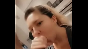 White girl gives hot blowjob