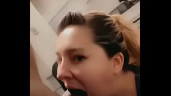 White girl gives hot blowjob