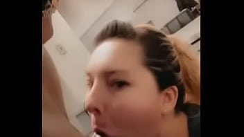 White girl gives hot blowjob