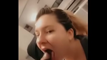White girl gives hot blowjob