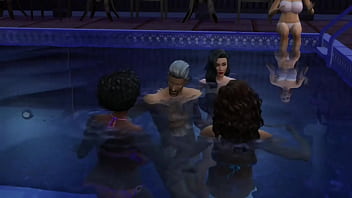 Ajay williams fucks six different women at the pool big tits