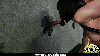 Pretty girl blowjob and facial at gloryhole 25