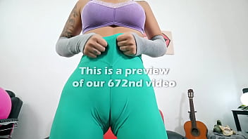 Amazing round and jiggly ass on this hot busty latina cameltoe