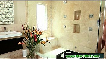 Nuru massage with nuru gel and wet blowjob video 13