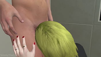 Space juicy blowjob in outer space 3d animation