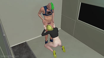 Space juicy blowjob in outer space 3d animation