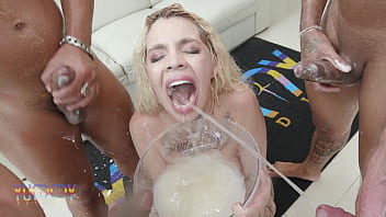 Nympho kyra sex takes a baseball bat up the ass before getting a nasty treatment by 5 big cocks with dap 0% pussy showing her prolapse pushing whipped cream chocolate milk enemas and drinking piss