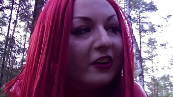 Very evil mistress loves heavy pee joi wet and messy belly button fetish latex femdom arya grander