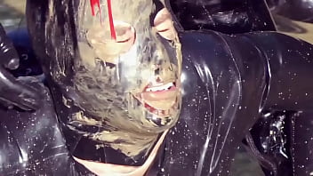 Very evil mistress loves heavy pee joi wet and messy belly button fetish latex femdom arya grander