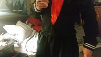 Emily In Outfit Enjoys Sucking Dildo thumbnail