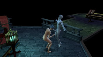 Vampire in lair blowjob