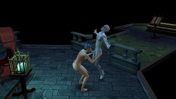 Vampire in lair blowjob