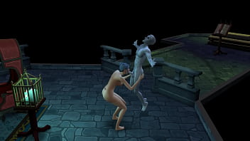 Vampire in lair blowjob